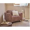 Image de Rune - fauteuil zèbre en velours - Marron / Blanc