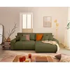 Image de Pivoine - canapé dangle 4 places réversible convertible avec 2 coffres en velours côtelé - Vert
