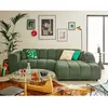 Image de Curtis - canapé dangle droit 4 places en tissu texturé - Vert