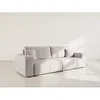 Image de Nicole - Canapé droit 4 places convertible avec coffre en tissu - Gris clair