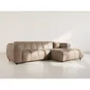 Image de Curtis - canapé dangle droit 4 places en simili - Taupe