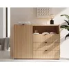 Image de Judy - buffet bas 106 cm - 1 porte 3 tiroirs et 1 niche - Bois