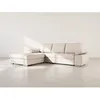 Image de Bianca - Canapé dangle gauche 4 places convertible avec coffre en tissu texturé - Beige