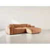 Image de Lison - Canapé dangle droit 4 places en velours texturé - Terracotta