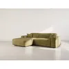 Image de Lison - Canapé dangle gauche 4 places en velours texturé - Vert Kaki