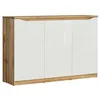 Image de Buffet 3 portes Petits-meubles - June - 135 x 40 x 92cm - Blanc et bois
