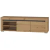 Image de Meuble TV 2 portes Petits-meubles - Kasla - 152 x 39 x 47cm - Bois et Gris Anthracite