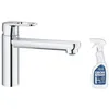 Image de Robinet de cuisine bec médium GROHE Start Flow Quickfix chromé + nettoyant GrohClean