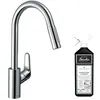 Image de Robinet de cuisine avec douchette HANSGROHE Focus M41 240 sBox 2 jets chromé + nettoyant Briochin