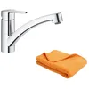 Image de Robinet de cuisine bec bas GROHE Start Eco Quickfix + microfibre