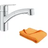 Image de Robinet de cusine avec douchette GROHE Start 2021 + microfibre