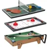 Image de Table Multi Jeux 3 en 1 - Jeu de Air Hockey Mini Billard et Ping Pong Coffret pour toute la Famille - Les Jeux de votre Enfance