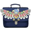 Image de Petit cartable Totem Caramel et Cie Ref 60598 Bleu 32*26*8 cm
