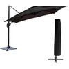 Image de Parasol déporté MOLOKAI carré 3x3m noir + housse