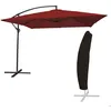 Image de Parasol déporté MOLOKAI carré 27x27m rouge + housse