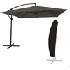 Image de Parasol déporté MOLOKAI carré 27x27m gris + housse