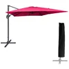 Image de Parasol déporté MOLOKAI carré 3x3m fuchsia + housse