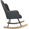 Image de Fauteuil à bascule en tissu boucle gris KAIRA