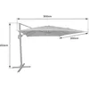 Image de Parasol déporté MOLOKAI carré 3x3m blanc + housse