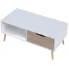 Image de Table basse avec tiroir style scandinave blanche FREJA