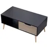 Image de Table basse avec tiroir style scandinave noire FREJA