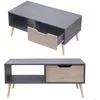 Image de Table basse avec tiroir style scandinave grise FREJA