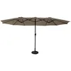 Image de Parasol double 27x46m LINAI taupe