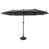Image de Parasol double 2x4m LINAI gris