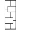 Image de Bibliothèque 8 étagères multiformes noire JANE
