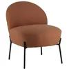 Image de Fauteuil en tissu boucle rouille HELMI
