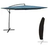 Image de Parasol déporté MOLOKAI carré 27x27m bleu gris + housse