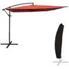 Image de Parasol déporté MOLOKAI carré 27x27m terracotta + housse