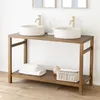 Image de Meuble double vasque en teck massif 120cm DEWI