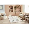 Image de Tapis salon - NAZAR - DELYA - Crème - Géométrique - Poil long - 120x170cm