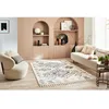 Image de Tapis salon Crème motif géométrique poil long DELYA 160X230cm