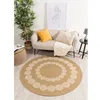 Image de Tapis - NAZAR RUGS - NATURE - 120x120 cm - Effet jute - Géométrique - Blanc