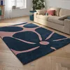 Image de Tapis vintage - NAZAR RUGS - GROOVY - Bleu - 160x230 cm - Motif fleur