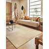 Image de Tapis de salon - NAZAR RUGS - 80x150 cm - Motif damier - Beige et Crème