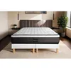 Image de Ensemble sommier matelas 160x200 Suite Ressorts ensachés et mémoire de forme - 26 cm - Equilibré - double sommiers blanc