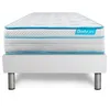 Image de Ensemble sommier matelas 90x200 BodyMax Mémoire de forme et micro ressorts ensachés - 26 cm - Equilibré - sommier kit blanc