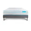 Image de Ensemble sommier matelas 140x200 BodyMax Mémoire de forme et micro ressorts ensachés - 26 cm - Equilibré - sommier kit gris