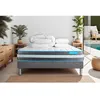 Image de Ensemble sommier matelas 140x190 Bodyform Mémoire de forme - 20 cm - Ferme - sommier kit gris + 2 oreillers + couette