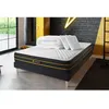 Image de Pack 140x200 matelas ULTRA + sommier kit noir + 2 oreillers mémoire de forme 60x40cm + Couette Percale 240x220 cm 140 x 200 cm Noir
