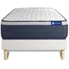 Image de Ensemble Matelas Sommier 90x200 cm - Sommier Blanc (en kit) - Actilatex Max