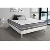 Image de Ensemble Matelas Sommier 140x200 cm - Sommier Blanc (en kit) - Actilatex Pur