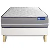 Image de Ensemble Matelas Sommier 90x200 cm - Sommier Blanc (en kit) - Actilatex Pur