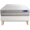 Image de Ensemble matelas Mémoire de forme ACTIMEMO TOUCH 90x200 3zones de confort + sommier KIT blanc