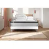 Image de Pack lit complet 200x200 cm - Matelas + Sommier Blanc (en kit) + 2 oreillers + Couette - Vital Ergo Blanc