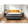 Image de Ensemble Matelas Sommier 140x190 cm - Sommier Gris (en kit) - Vital Power Zen Gris