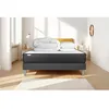 Image de Pack lit complet - Matelas 160x200 cm + Sommier tapissier à lattes (en kit) + 2 oreillers + Couette - Vitalpower Gris